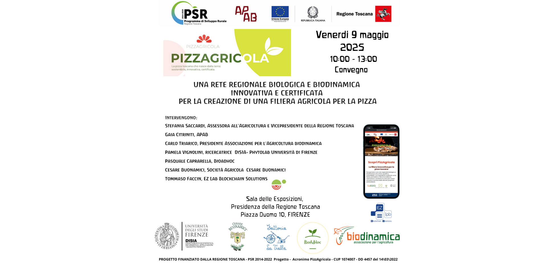 Convegno finale del 9 Maggio 2025 - Progetto PizzAgricola